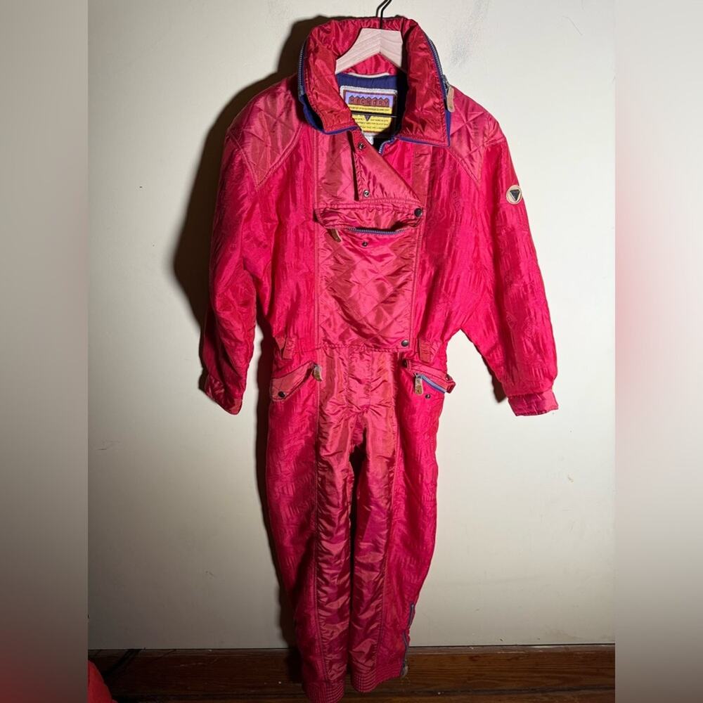 VINTAGE HICKORY full body winter French snow ski suit 6 - Picture 4 of 9